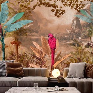 Tapete Wandbild Tropischer Regenwald: Botanische Landschaft Schälen und Aufkleben