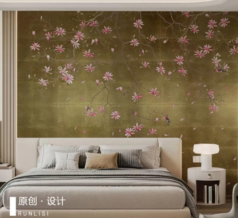 Chinoiserie Cherry Blossom Wallpaper Mural: Luxury Floral Wall Decor - Etsy