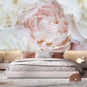 Pink Peonies Texture Wallpaper: Romantic Floral Wall Mural