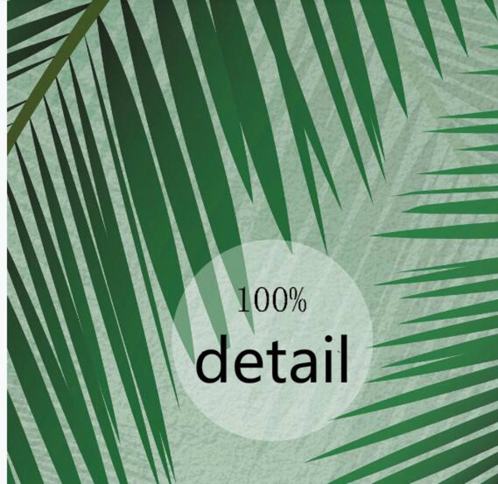 Modern Green Palm Tree Leaves Wallpaper Wall Mural Palm Etsy