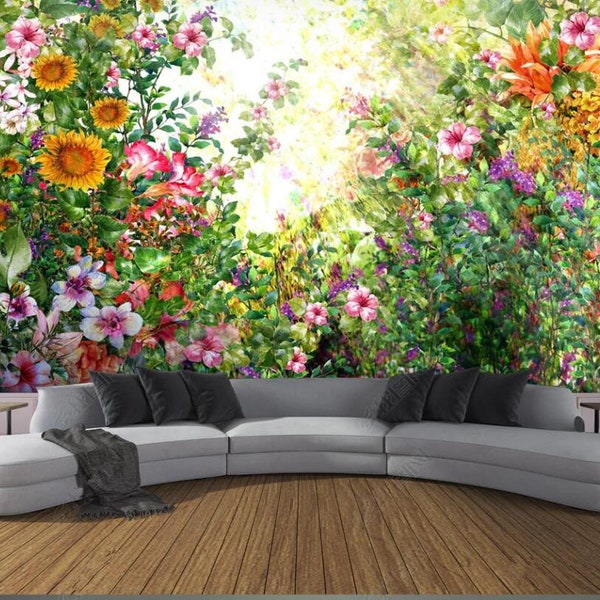 Garden Wall Mural Etsy