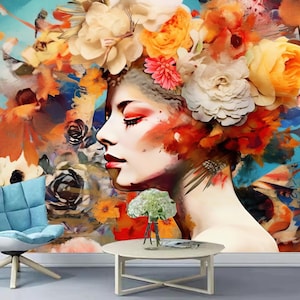 Hairdresser, Beauty Salon Wallpaper, Beauty Parlour Wall Mural, Woman Makeup Art Hair Salon Decor, Beauty Center Mural Wall Decor