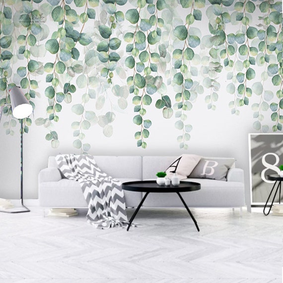 Green Vine Fabric, Wallpaper and Home Decor