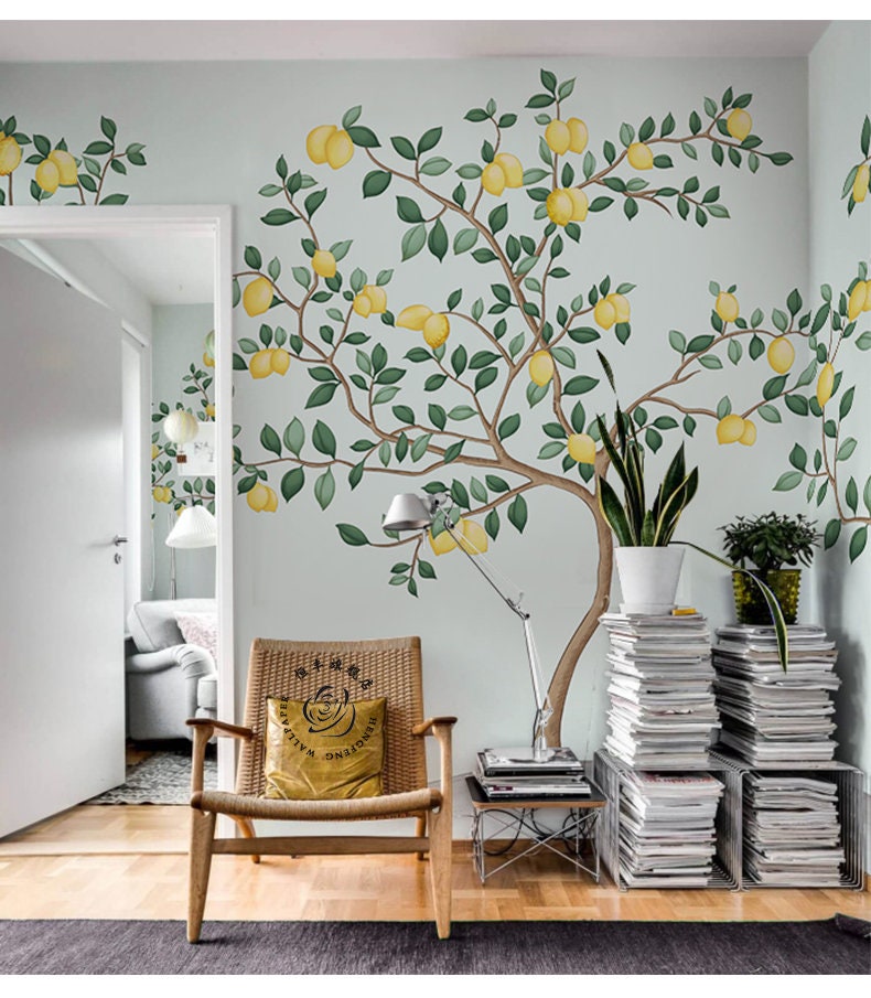 DIY hand painted wallpaper without a projector  Studio van M