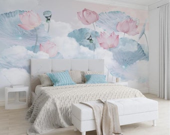 Wandbild Aquarell Lotusblume Kinderzimmer Dekor