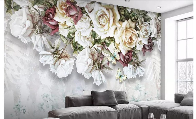 Dutch Bright Color Roses Flowers Floral Wallpaper Wall ...