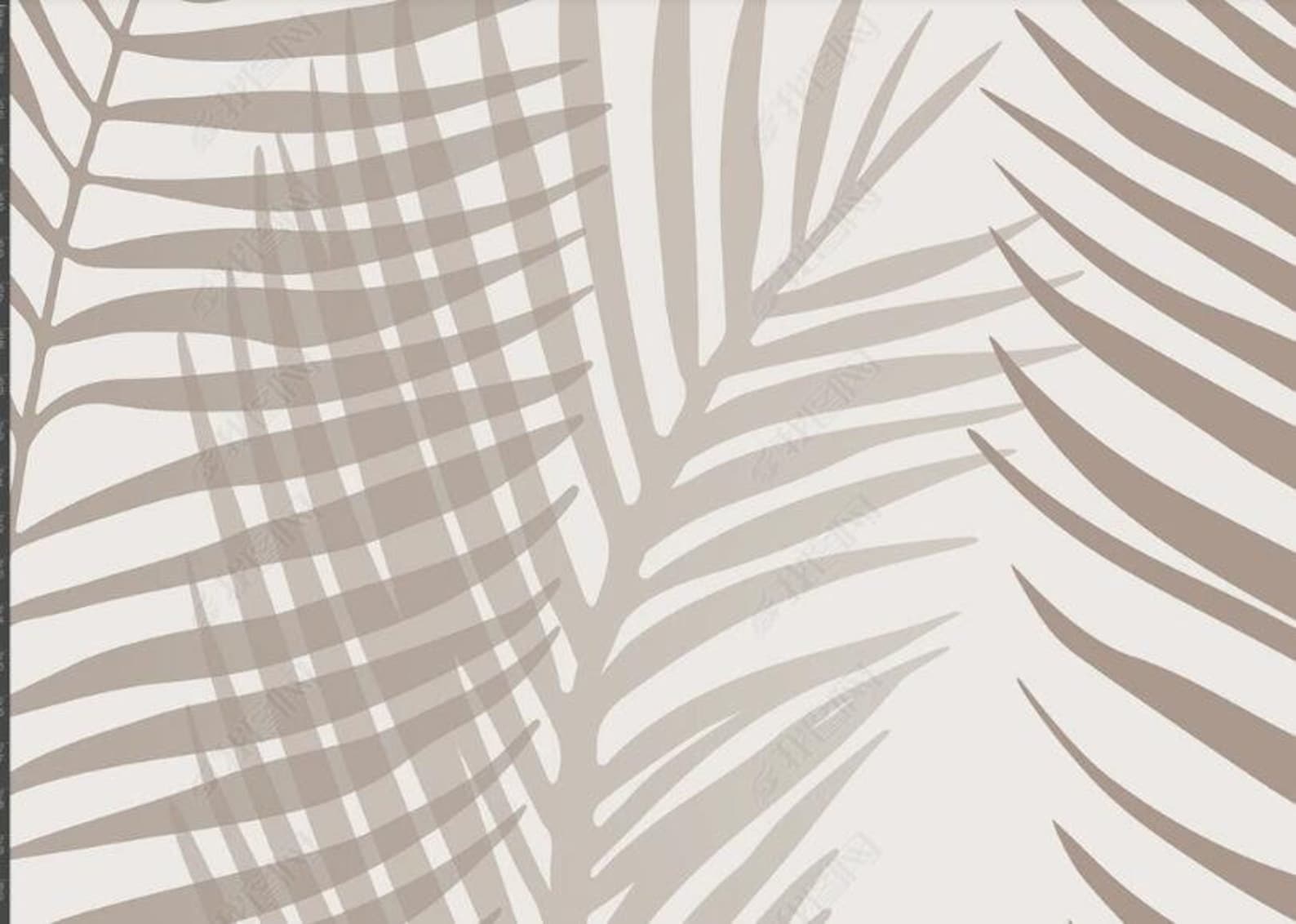 Several Tropical Leaves Palm Leaves Wallpaper Wall Mural Grey Etsy UK