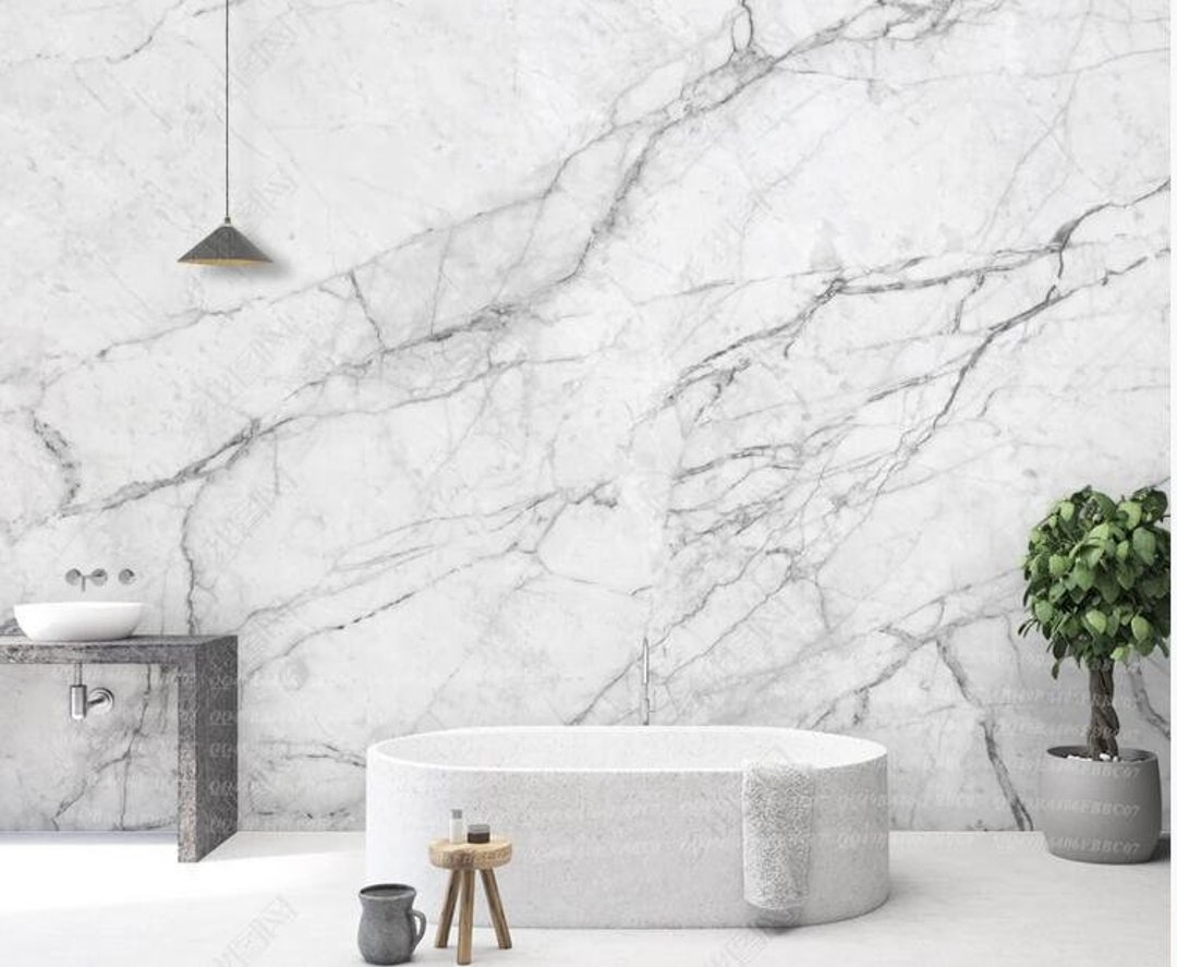 Light Grey Marble Wallpaper Wall Mural Textured Marble Wall - Etsy