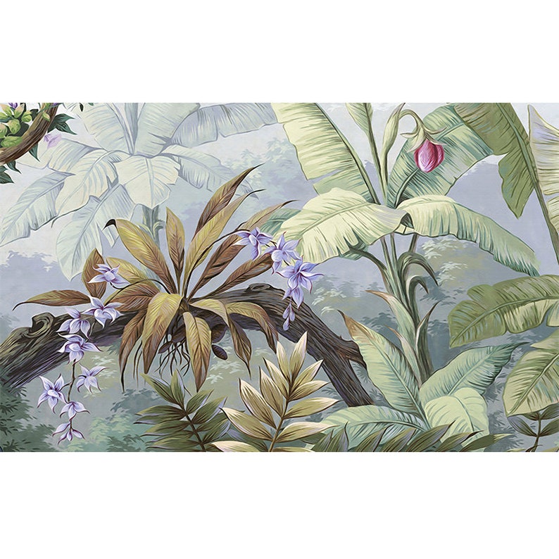 Benutzer Definierte 3d Foto Tapete Wandbilder Tropischer Regen Wald Banane Blätter Pastorale Wand Wand Wand Papier Für Wohnzimmer Schlafzimmer Wand Dekor