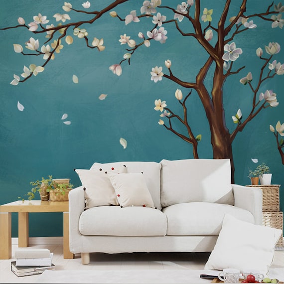 Magnolia Tree Wall Painting