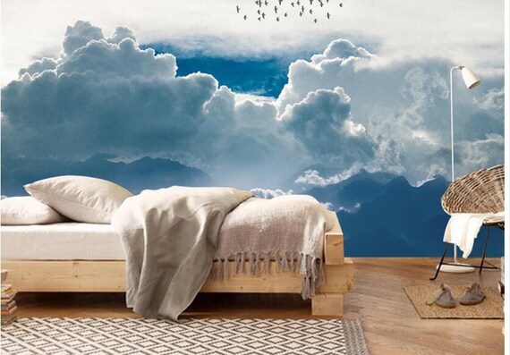 Scarica Gratis Images A La Main Peint Bleu Ciel Nuages Papier Peint Murale De Beaux Etsy dernière salutations