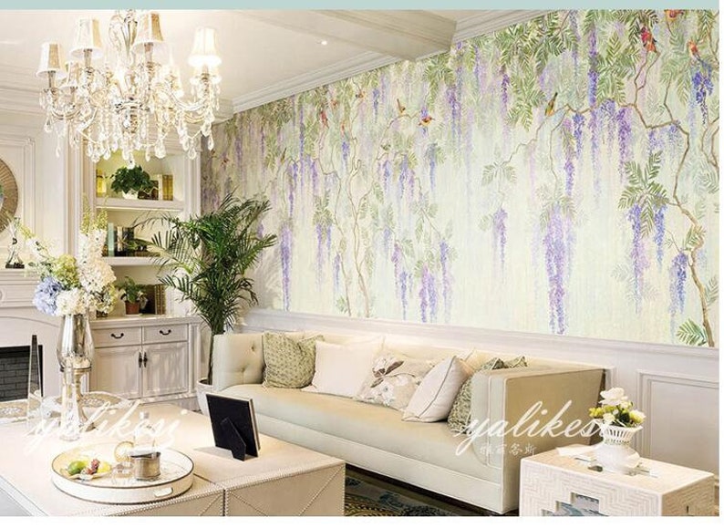 Oil Painting Abstract Cane Vine Wall Mural Wallpaper Hand - Etsy