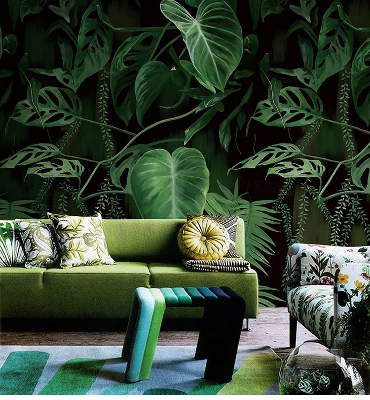 home decor tropical print tropical plants Tropical plant illustration flora and fauna digital wall art TROPICALE wall decor