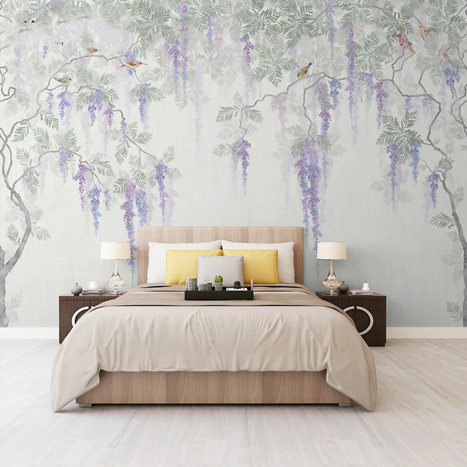 Oil Painting Abstract Cane Vine Wall Mural Wallpaper Hand | Etsy