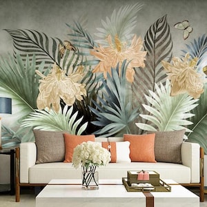 Tropical Banana Leaf Wallpaper Mural: Nature Wall Decor