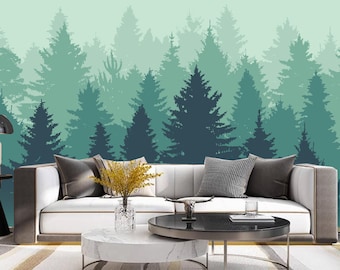 Wald Bäume Landschaft Tapete: Wald Kinderzimmer Wandbild