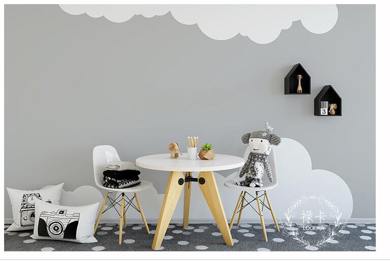 Lovely Simple Kids Nursery Clouds Wallpaper Wall Mural Two Etsy