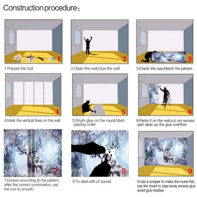 Watercolor Hanging Leaves Wallpaper Wall Mural Green Hanging Etsy