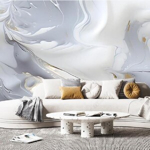 Abstrakte Marmor Tapete Wandbild, Marmor Grau und Goldenes Licht Wandbild für Wohnzimmer Schlafzimmer Wanddekor