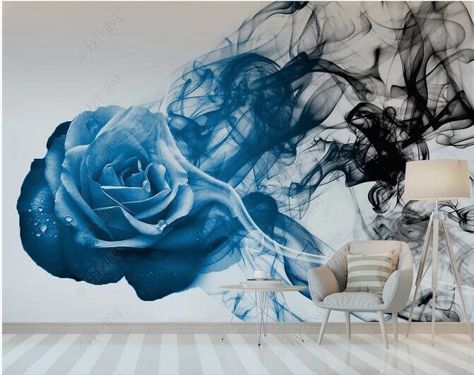 Blue Rose Wallpaper - Etsy Blue Rose Wallpaper - Etsy