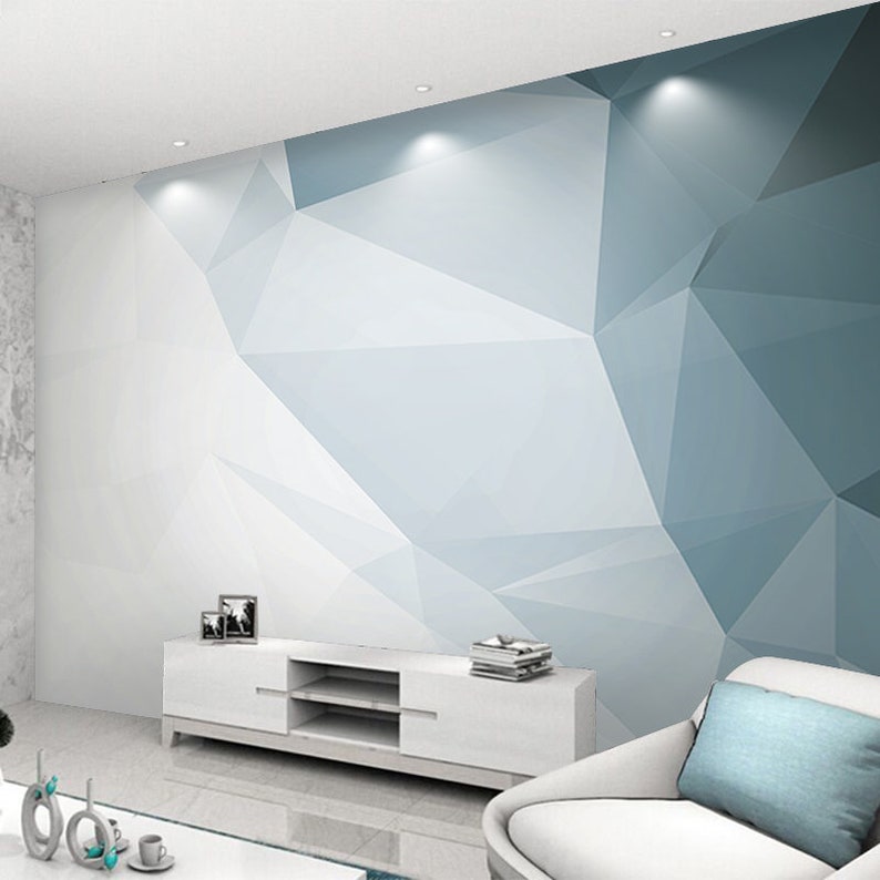 Modern Geometric Stereoscopic Wallpaper Wall Mural Imaginary Etsy UK