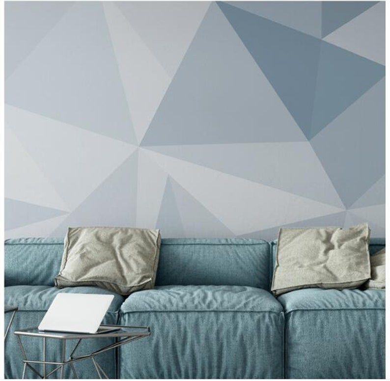 Modern Geometric Stereoscopic Wallpaper Wall Mural Imaginary Etsy
