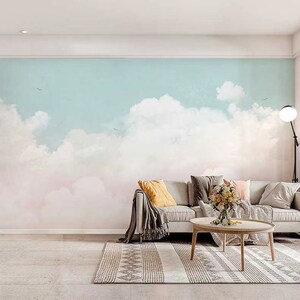 Abstracto Nubes del cielo Fondo de pantalla nublado Mural Decoración de la pared