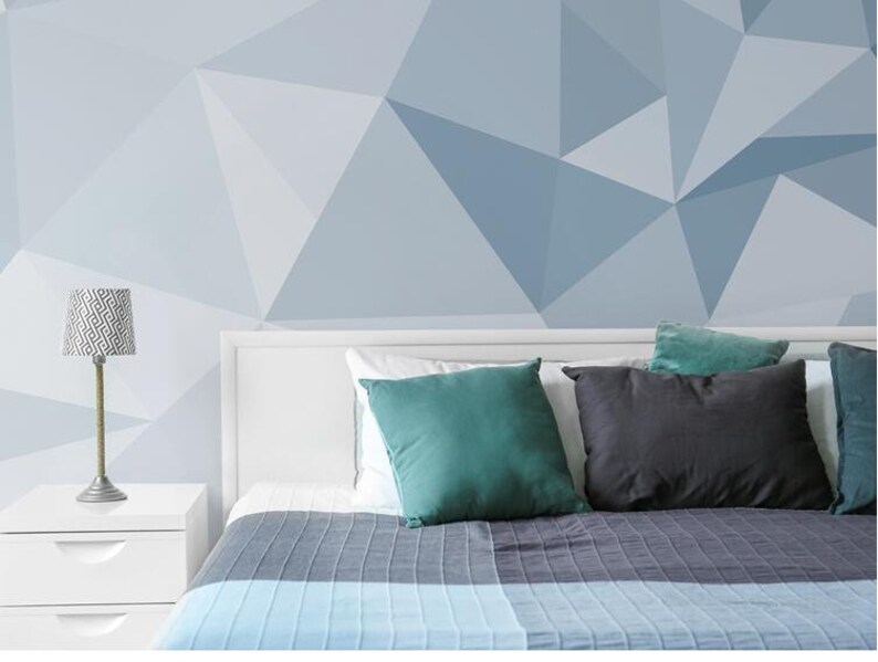 Modern Geometric Stereoscopic Wallpaper Wall Mural Imaginary Etsy