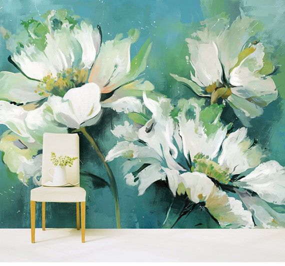 Tropical Gold Monstera Ceriman Leaves Wallpaper, Handpainted Gold Leaves  Wall Murals Wall Decor 