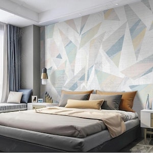 Papier peint géométrique Original moderne simplifié, Triangle géométrique de Style nordique, papier peint mural