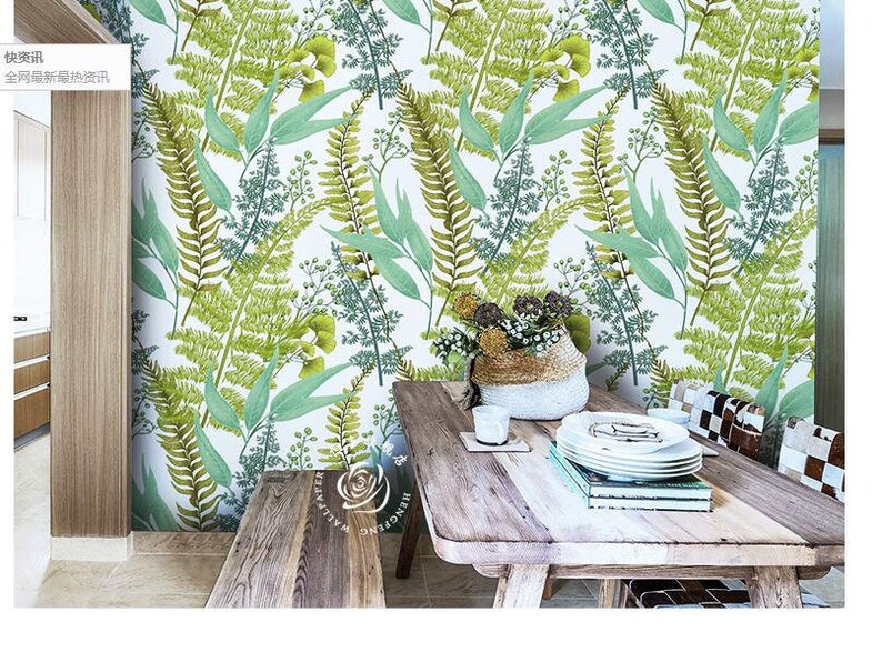 Tropical Plants Wall Mural Wall Decor Wall Decor Rainforest Tropical Plants Wall Mural Hand Painted Tropical Plants Wallpaper Wall Mural