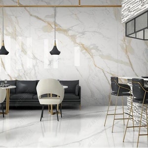 Papier peint en marbre moderne : décoration murale