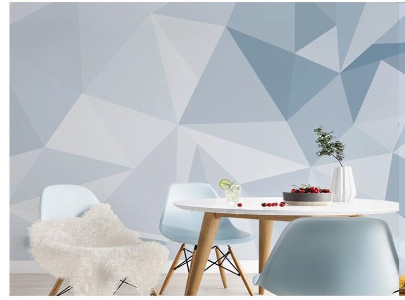 Modern Geometric Stereoscopic Wallpaper Wall Mural Imaginary Etsy