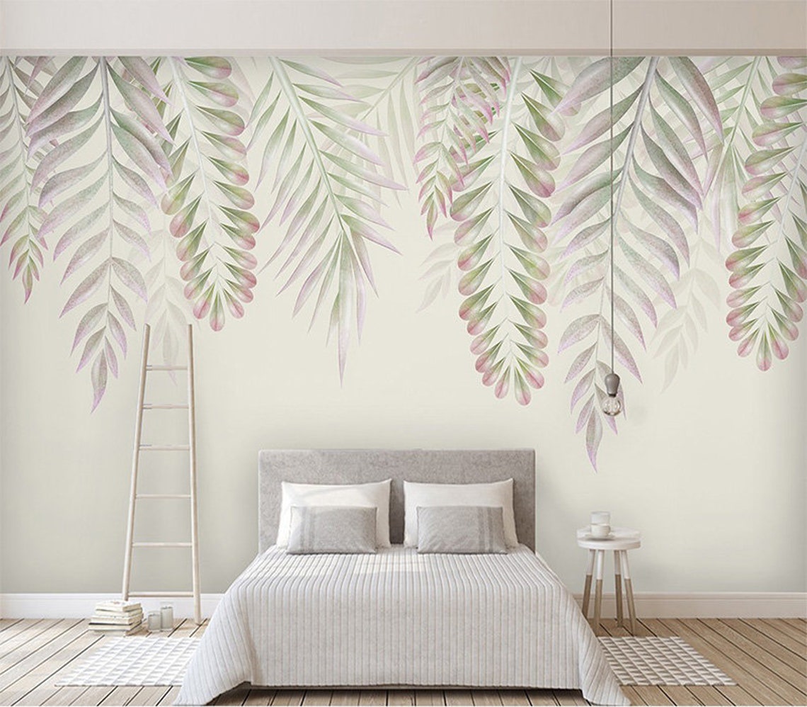 Haning Green Vine Leaves Wallpaper Wall Mural Green Fresh - Etsy