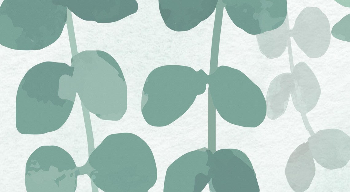 Hanging Olive Green Leaves Wallpaper Wall MuralGreen Vine Etsy