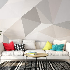 Carta da parati geometrica moderna murale, decorazione murale geometrica geometrica astratta
