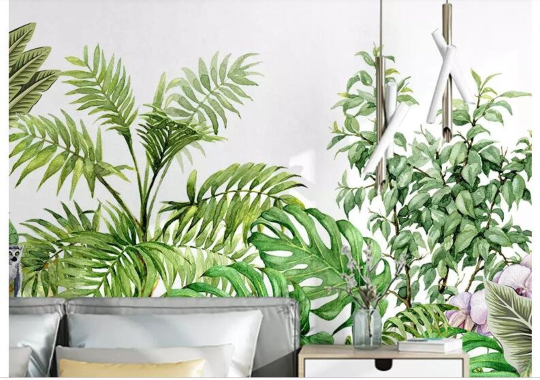 Monstera Leaf Tropical Plants Peel and Stick Wall Stickers Decor Removable  Waterproof 3D Fresh Leaves Wallpaper Home Nursery Decor Art Murals Paper  Decoration for Living Room Office Bathroom  Amazonin Home Improvement