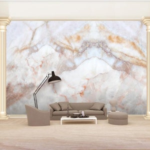 European Marble Wallpaper Wall Mural, Unique Marble Textured Wall Mural Wall Decor