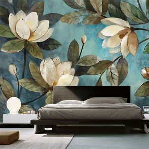 Lilie Magnolian Floral Wand dekor Wand wandbild, Öl Paiting Schlafzimmer/Wohnzimmer Wandtatzen Wanddeko Wand wandbild