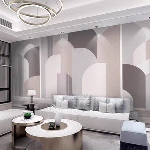 Nordic Minimalist Morandi Color Geometric Wallpaper Wall Mural for Bedrom Living Room Wall Decor
