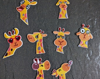 Giraffe Patch Bügelbild gestickt verschiedene Motive