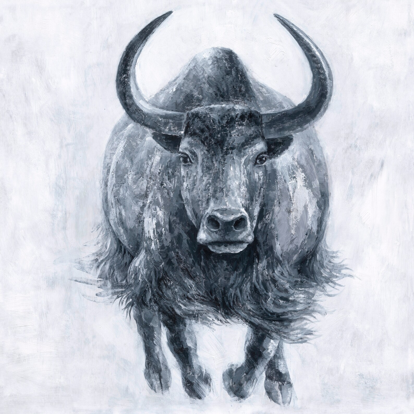 Original Design Art running Ox Modern Abstract Etsy