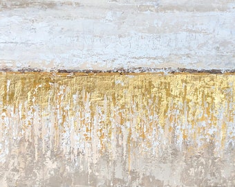 Gold Grand Canyon Painting: Abstract Canvas Wall Art