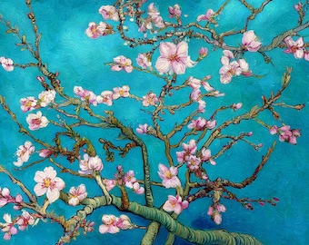 アーモンドの花が咲いた枝 - ヴィンセント・ヴァン・ゴッホの手描きの