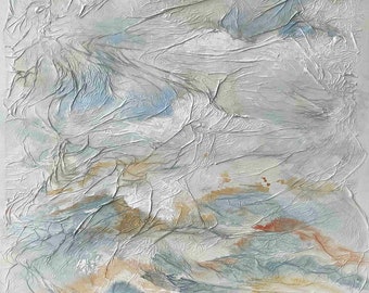 Original Autumn Clouds Oil Painting on Wrapped Canvas