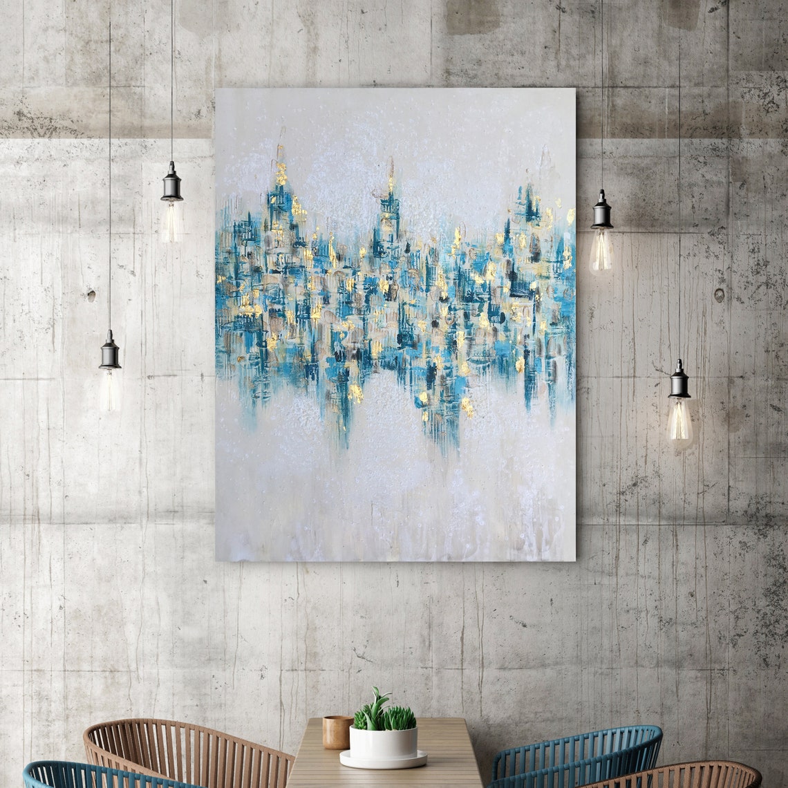 Handpainted Abstract Art Bayland Collection Oil Etsy