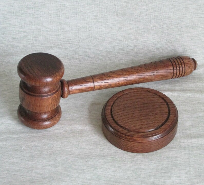 Gavel & Block Auctioneer Masonic Wedding in Dark Oak Light Etsy