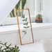 Hanging 4x9 inches Pink Long Herbarium Pure Copper Glass Frame for Pressed Flowers, Dried Flowers, Poster, Double Glass, floating Frame
