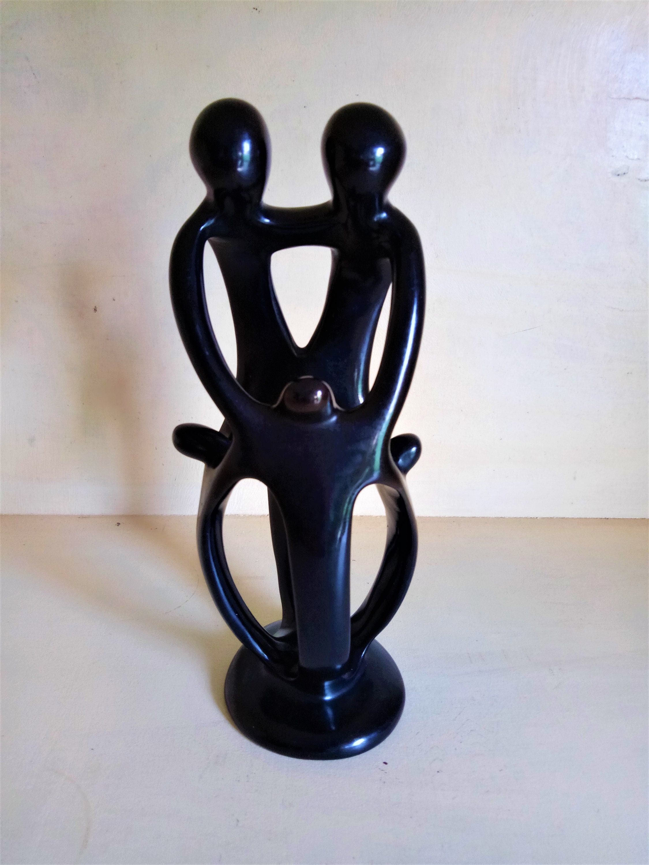 African Soapstone Sculpture / Handcarved Hugging Family Etsy