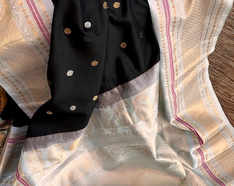 Pure Mulberry Silk Gadwal Saree: Luxurious Handloom Sari